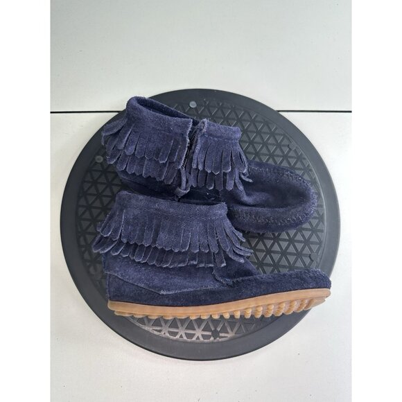 Minnetonka Moccasins Navy 2299T Size 12 - Picture 1 of 7